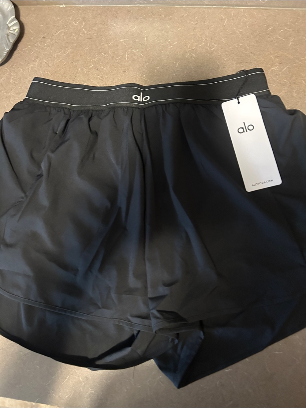 ALO Yoga Black Athletic Running Shorts